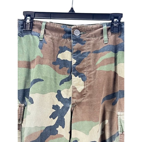 Vintage Military Camouflage Cargo Pants M Reg Adjustable Waist Cotton Outdoor - Picture 10 of 15